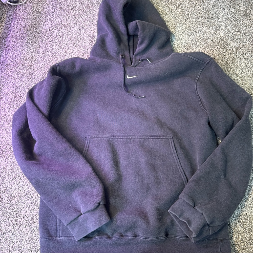 Vintage Nike Center Swoosh Hoodie Faded Blue Navy/ Size S